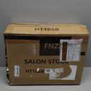 FNZIR Square Rolling Stool with Backrest Height Adjustable Chair Swivel Drafting Chair Stool Chair with Wheels Black