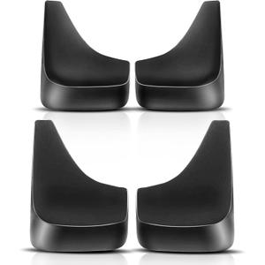 A-Premium Mud Flaps Compatible with Chevrolet Aveo, Camaro, Cavalier, Classic, Cobalt, Corvette, HHR, Impala, Malibu, Metro, Prizm, S10, Set of 4 Mud Guards Front and Rear, Drilling Required
