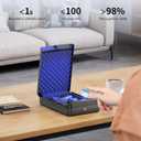 HOLEWOR Gun Safe Small Pistol Safe Biometric Gun Lock Box for Handgun, Fingerprint Quick Access Portable Pistol Case for Car Travel Nightstand Bedside