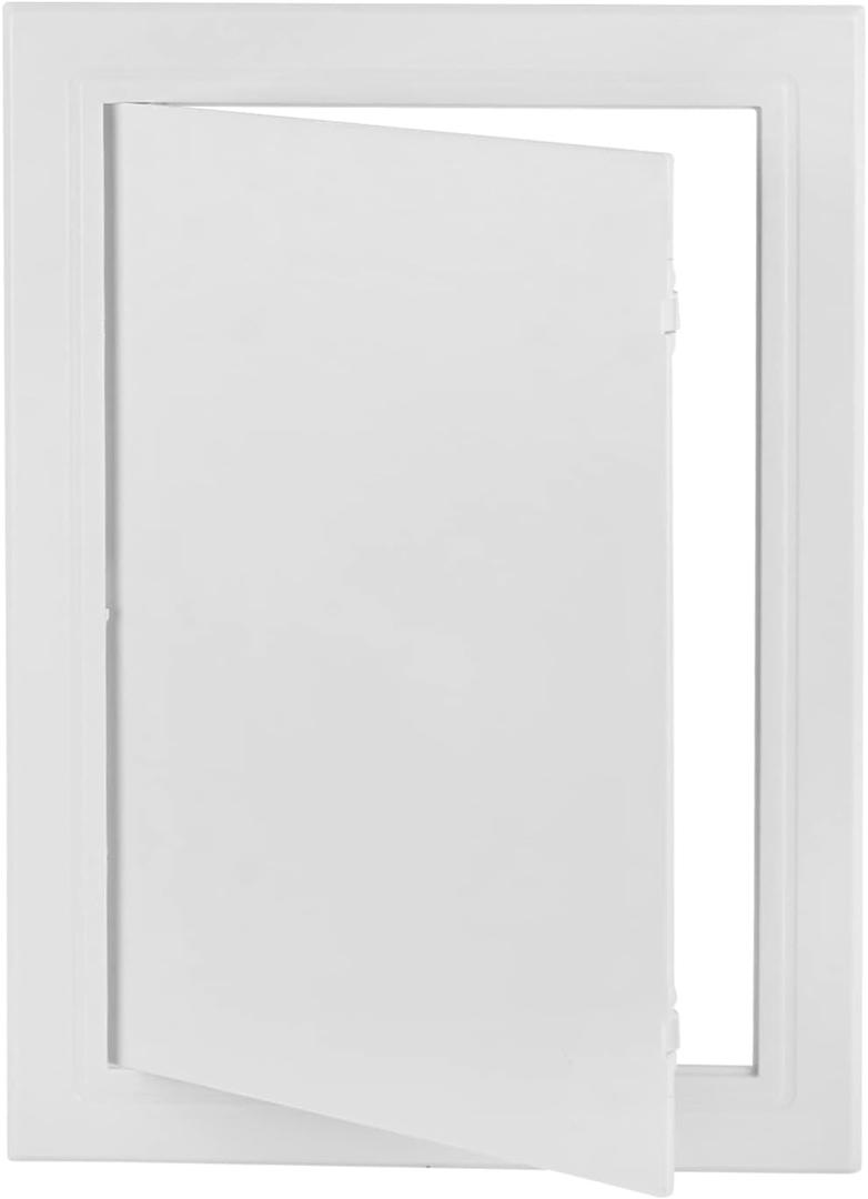 CABAX 8x12 inch Plastic Access Panel for Drywall Ceiling Reinforced Plumbing Wall Access Doors Removable Hinged, White