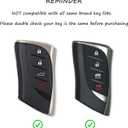 Genuine Leather Key Fob Cover Compatible with Lexus ES300h ES350 LC500 LC500h LS500h NX350 NX250 NX350h GX460, etc. Key Fob Case with Keychain & Lanyard for Lexus Key Fob (4 Buttons, Black)