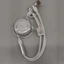 100W Multi USB Charging Cable, 6-in-1 Retractable USB C/Lightning/Micro Multi Charger Cords for iPhones, iPads, MacBook, Tablets, Galaxy, Note & More - 4Ft/1.2M 5A Fast Charging, Portable, White