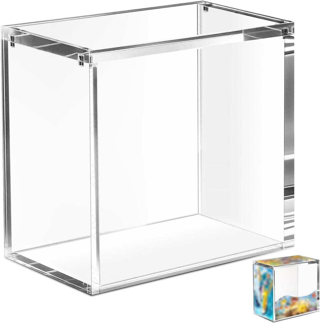 Acrylic PKMN Booster Box Case Display Stackable 1 Pack- Strong Magnets Secure Magnetic Closure, 8mm/5mm Reinforced Edges, Dust-Proof Collector Storage Protector Cases