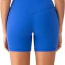 YUNOGA Womens RibFlex Ribbed Biker Shorts 6"/8" Inseam (M)