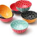 DOWAN 10 oz Small Bowls Set of 6 - Ceramic Ice Cream Bowls, Small Dessert Bowls for Cereal, Snacks, Dipping Bowl for Kirchen, Decorative Bowls, Dishware and Microwave Safe, Portion Control Bowl