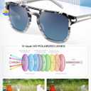 BIRCEN Polarized Sunglasses for Men UV-Protection: Acetate Retro Trendy Fashion Womens Shades for Driving Fishing Golf (Type B-c1-acetate Frame)