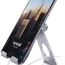 Lamicall Tablet Stand, Adjustable Tablet Holder - Desktop Stand Dock Holder Compatible with 4-13" Tablet Such as iPad Pro 11, 9.7, 10.5, 12.9 Air Mini 4 3 2, Nexus, Tab, Silver