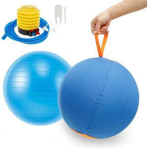 Herding Ball for Dogs 18" Herding Ball w Pump, Blue Collie Ball Dog Herding Ball, Large Herding Dog Toys, Dog Agility Equipment Herding Ball for Australian/German Shepherd Agility Training(S-45cm)