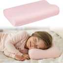 Tiny Twinkle Toddler Pillow with Fitted Pillowcase | Ergonomic Shape with Resilient, Cloud-Like Memory Foam for Comfortable Sleeping | Kids Travel Pillows (Pink)