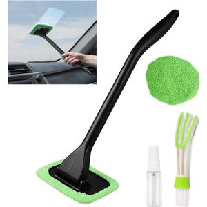 XINXIYAN Windshield Cleaner Tool Car Window Cleaner Inside Interior Windshield Cleaning Tool(Green-Rectangle)