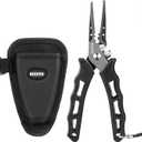 Booms Fishing F07 Pliers Hook Remover, Split Ring Pliers Stainless Steel, Saltwater Tools With Lanyard and Sheath, Gift for Men