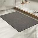 chakme Bathroom Rugs Mat, Ultra Thin Non Slip Bath Mat Small Quick Dry Absorbent Bath Mat for Bathroom Floor, (Grey, 30"x18")