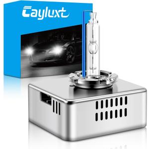 D5S HID Headlight Bulb, 8000K 35W Blue White Metal Base High Low Beam Xenon Replacement Lights with Integrated Ballast, Pack of 1