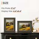 upsimples 5x7 Picture Frame with Real Glass, Ornate Vintage 5 x 7 Photo Frames for Wall Decor or Tabletop Display, Black and Gold, 2 Pack
