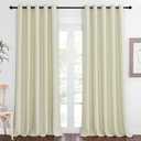 NICETOWN Blackout Living Room Curtain 102 inch Length - Grommet Thermal Insulated Cold & Heat Blocking Window Treatment Sound Reducing Drape for Bedroom (Beige, 1 Piece, W66 x L102)