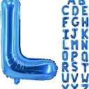 Blue Letter Balloons 40 Inch Large Alphabet Balloon Aluminum Mylar Foil Big Birthday Decor Wedding Anniversary Graduation Party Supplies Giant Letter Y Balloons In Metallic Blue