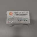 3 x Hadley Designs 50 Greenery Eucalyptus Drink Coupons for a Free at Weddings, Work Events or Party Bar, One Free Beer Wine Alcohol Soft Drink or Food Vouchers, Cheers Large Drinking Paper Raffle Cards