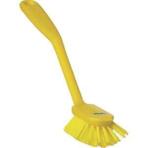 Vikan 42376 Brush,Dish,Scraping Edge,Med,11",PP/PBT,Yellow
