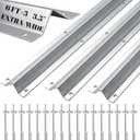 18FT Extra Wide Heavy Duty V Track (6FT3), Sliding Gate Track Compatible with 4&6'' Large V-Groove Rollers,Smooth Sliding Without Colliding with Anchor Bolts, Including Hammer-Type Anchor Bolts