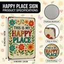 Funnysign Garden Gifts This Is My Happy Place Vintage Tin Sign for Home Garden Patio Yard Decor 8 X 12 Inch(3981)