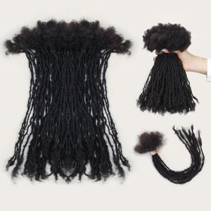 8 inch Interlocking Micro Locs Extensions Human Hair, Sister Locs Human Hair Dreads, 0.2cm Width 100% Human Hair Dradlock Extensions, Natural Black (8 inch 20 Strands, 1B 0.2cm)