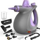 Pressurized Handheld Multi-Surface Natural Steam Cleaner with 12 pcs Accessories, Multi-Purpose Steamer for Home Use, Steamer for Cleaning Floor, Upholstery, Grout and Car (Purple)