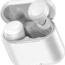 TOZO T6 Wireless Earbuds, IPX8 Waterproof Ear Buds, Stereo Bass Sound Bluetooth 5.3 Headphones in Ear, 50 Hours Playtime Earphones, Wireless Charging Case, Custom 32 EQ via APP (Small, White)