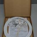 UrbanRed Flexible Bendable Ceiling Curtain Track, 9.8 ft (3 m), Mount for Rail with Curtain Tracks System, Room Divider, Curtains Rod, RV Ceiling Track for Curtains, White