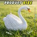 Silipull Floating Swan Decoys 7.68 Inch Pool Accessories Realistic Resin Swan for Pond Decorative Pool, Garden Accessory Outdoor Decorations