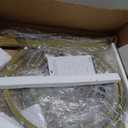 Yaheetech Round Nesting Side Table Stacking Coffee Table, Set of 2 Circular End Tables w/Metal Frame & Tempered Glass Top & Protective Foot Pads for Small Space Living Room Office, Mustard Gold