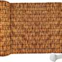 Reed Fencing Rolls,Patio Privacy Screen 5 Feet High,Decorative Bamboo Fence Rolls for Patio Balcony Garden Backyard Outdoor,5x5FT (Brown)