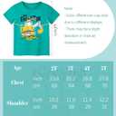 Poroka 4 Pack Toddler Boys Short Sleeve T-Shirts Summer Crewneck Tee Shirts Cotton Cartoon Graphic Tops Tees (Blue)