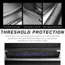 4PCS Car Door Sill Protector, Anti-Scratch Carbon Fiber Door Sill Protection Entry Edge Guard, Waterproof Scuff Threshold Strips Sticker Exterior Decor for Most Vehicles (Blue)