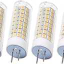 Lxcom Lighting G8 LED Bulb 10W Ceramic Corn Light Bulbs(4 Pack)-2835 SMD 102 LEDs 80W Halogen Bulb Replacement 3000K Warm White 1000LM G8 Base for Kitchen Under Cabinet Counter Lighting Puck Light