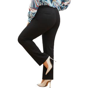 DGD Plus Size Women's Straight-Leg Dress Pants - Slacks for Business Casual,Work Clothes for Office, 3XL