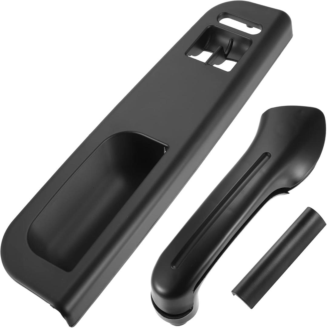 X AUTOHAUX 1 Set Interior Front Left Drive Side Window Switch Panel Bezel Door Handle Trim Set for VW Golf MK4 2 Doors 3B1867171D Black
