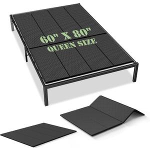 Upgraded S-Curved Rib Bunkie Board Queen Size 60"x 80" 10mm Heavy Duty Under Mattress Bed Support Slats - Breathable, Noise Minimizing, Moisture Resistant Bunkieboards