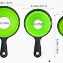 2 x Collapsible Funnel Set of 3 Food Grade Silicone Canning Funnels for Kitchen Use Wide & Regular Mouth Mason Jars, Large and Small Funnels for Bottles, Jam, Oil, Spices, and Liquid Transfer