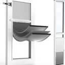 [Petoasis] Dog Door for Sliding Glass Door,Upgrade Magnetic 3 Flap Extreme Weather Doggy Door,Fit 76-3/8" ~ 80-5/8" Sliding Door Dog Door Insert,Pet Door for Sliding Glass Door Insert(M)