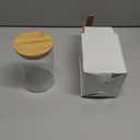 1PC Glass Canister Jar with Bamboo Lid for Food Storage, Organization for Coffee Beans, Tea, Flour, Salt, Nuts, Cookies, Oatmeal 15 fl oz (450ml)