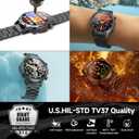 Smart Watches for Men,Military Rugged Men Smartwatch, Stainless Steel Body, IP68 Waterproof, 30-Day Long Standby, Answer/Make Call, 1.43" HD Screen, Compatible for Android iOS(2 Bands)
