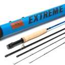 Maxcatch Extreme-X Fly Fishing Rod with Extra Tip Section, Fast Action, Carrying Tube Included (5wt 9')