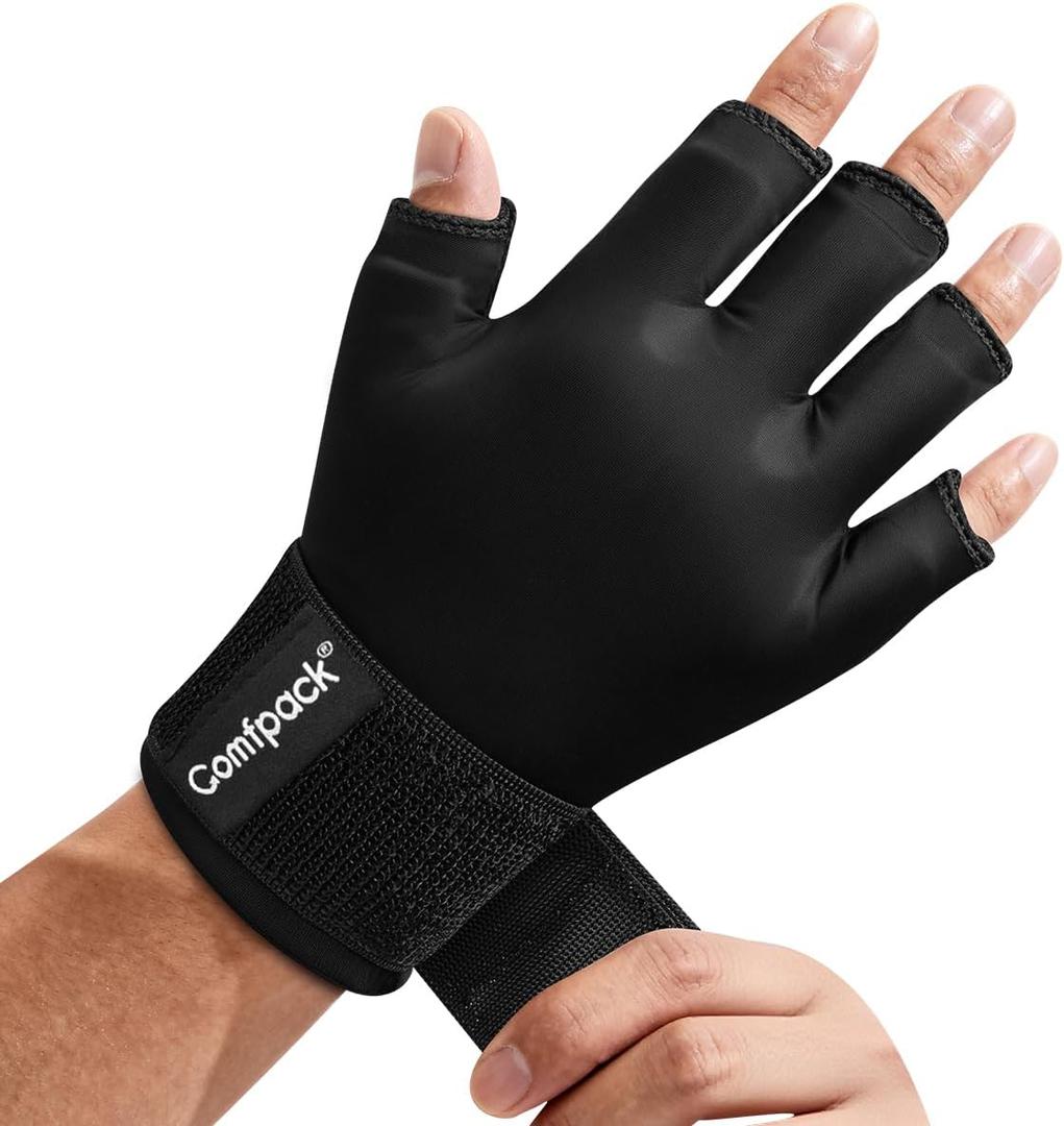 Hand Ice Pack Ice Glove for Arthritis, Reusable Finger Ice Pack Sleeve, Hot Cold Compression Therapy Wrist Ice Pack Wrap for Pain Relief, Tendinitis, Carpal Tunnel