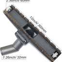 For Carpet & Hard Floors Vacuum Brush Attachment with Horse Hair Bristles and Wheels Using On Any Surface without Scratches - Hardwood Floor Attachments plus Vacuum Hose Adapter