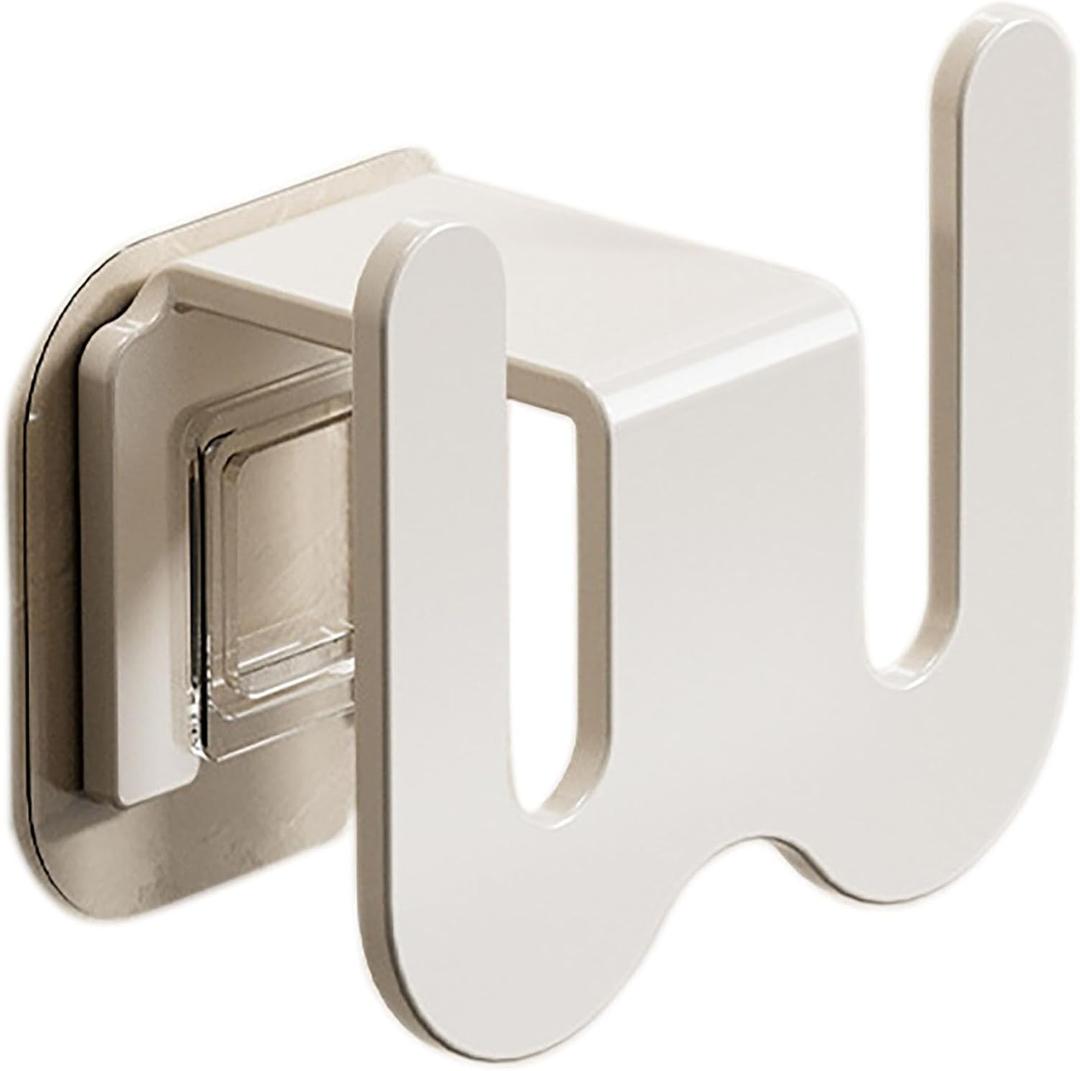 Bathroom Hanging Slipper Organizer, No Drill Space Saver for Closet, Entryway, Dorm (White)