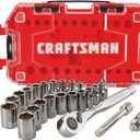 CRAFTSMAN Mechanics Tool Set, 1/4" Drive, SAE/Metric, 24 Piece (CMMT12028)