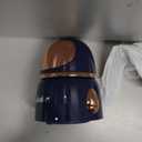 Baby Food Maker Mini Cute and Small Food Processor Puree Blender Grinder Chopper 300ml Cup Glass Bowl with 8 Blade Electric (Spaceman-Blue)