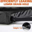 ALL-TOP Shower Room Water Base, 41x41x5in Foldable Collapsible Shower Basin Pan w/Removable Drain Pipe, Universal Shower Tent Waterproof Mat w/Storage Bag
