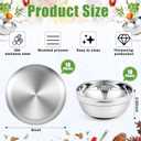 Sunnyray 304 Stainless Steel Plates and Bowls Metal Camping Plates Reusable 13 oz Steel Snack Bowls Dinner Dishes Double Walled Insulated Metal Dinnerware(10 Sets,8 x 8 Inch)