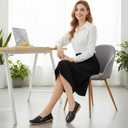 DUOYANGJIASHA Women's Comfortable Loafers Casual Round Toe Moccasins Wild Driving Flats Soft Walking Shoes Women Slip On (7.5, Black)